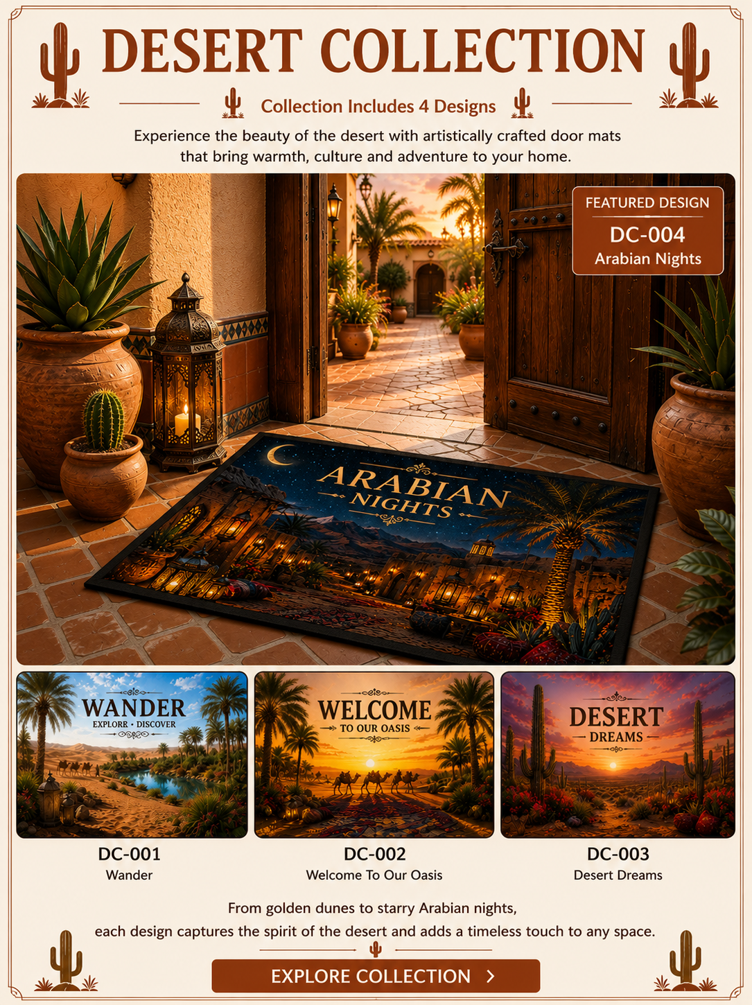 Desert Collection Decorative Door Mats