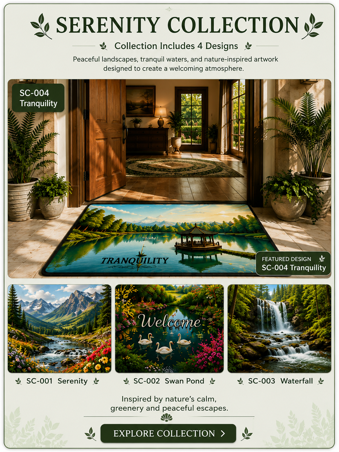 Serenity Collection Decorative Door Mats