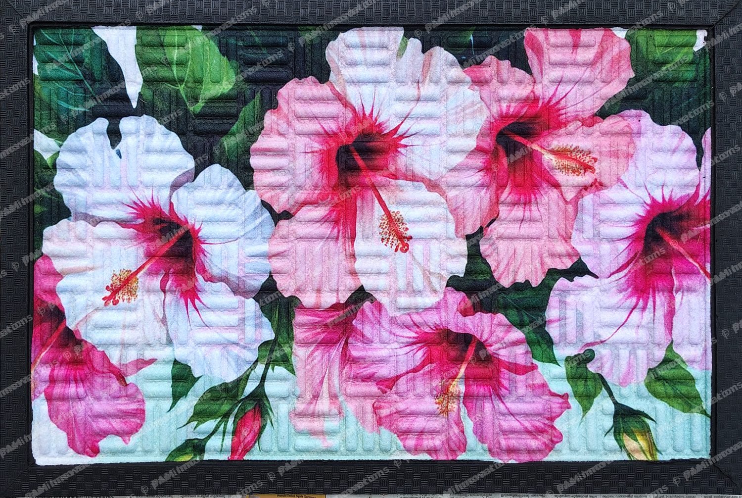 FC-002 Hibiscus – Decorative Floral Door Mat Design