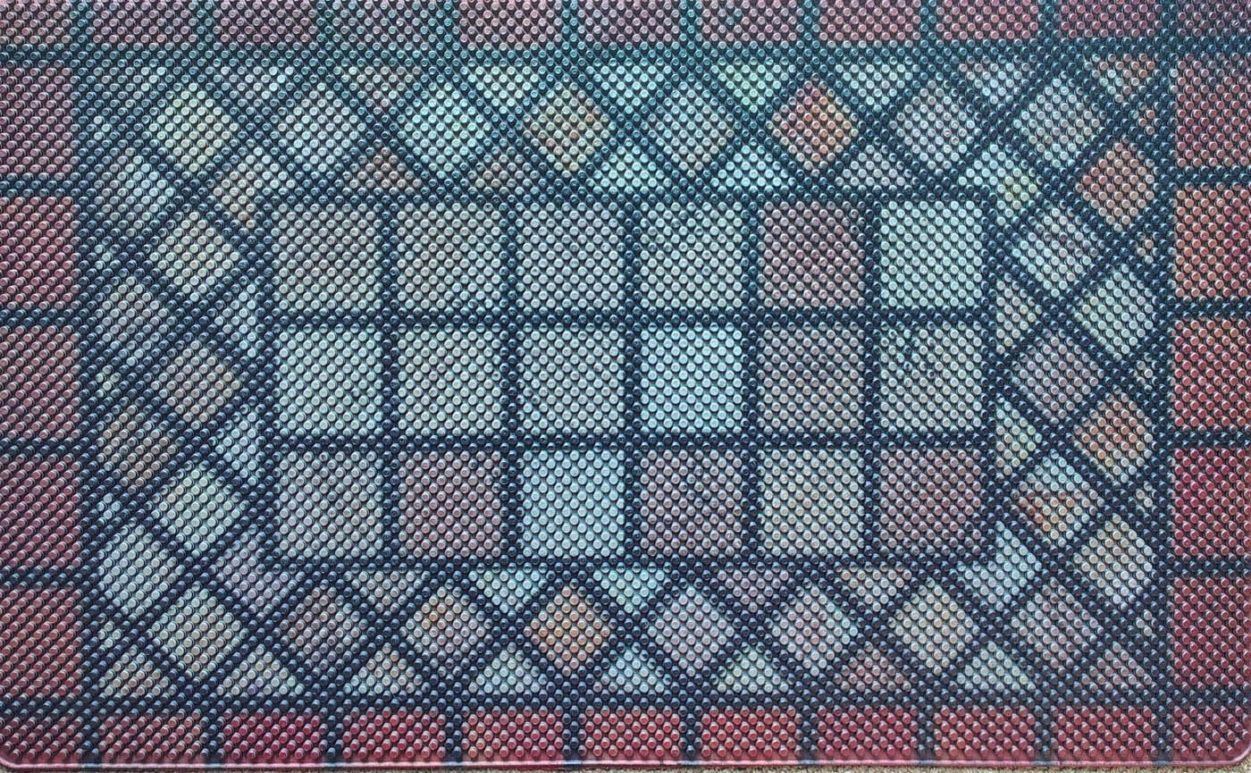 HDRP-001 Rubber Stud Mat Printed Geometric – Heavy Duty Entrance Mat