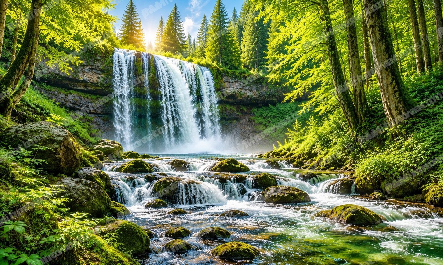 SC-003 Waterfall – Decorative Serenity Door Mat Design